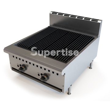 24 -Zoll -Top -Gas -Charbiler -Grill mit Lava -Rock für Restaurants