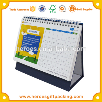 Trade Assurance China Standing Cheap Desk Flip Calendars Printing With Wire O Binding