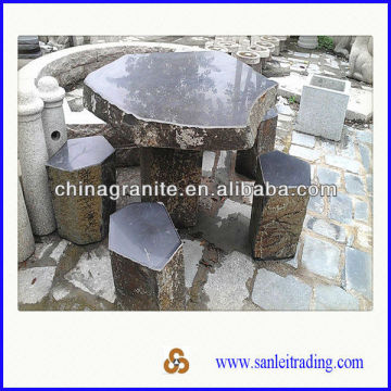 outdoor basalt benches and tables