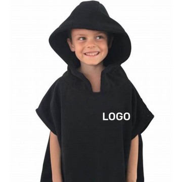 Aangepaste 100% katoenen Terry Poncho -handdoek voor kinderen