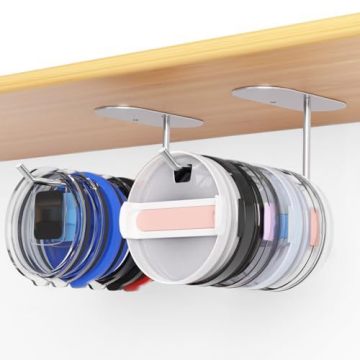 Space-Saving Cabinet Organizer for Tumbler Lids: Hook and Holder Solutions