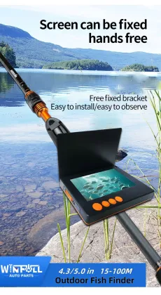 Ultra-Clear 4.3-Inch Waterproof Fish Finder with Night Vision and Deep Probe