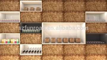 Free cosmetics chain store furniture designs built-in wall cabinets acrylic display cube designs
