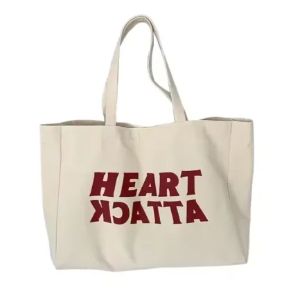Minimalist Durable Fashion Large Custom Canvas Shopping Bag