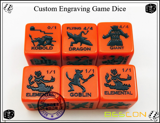 Custom Engraving Game Dice