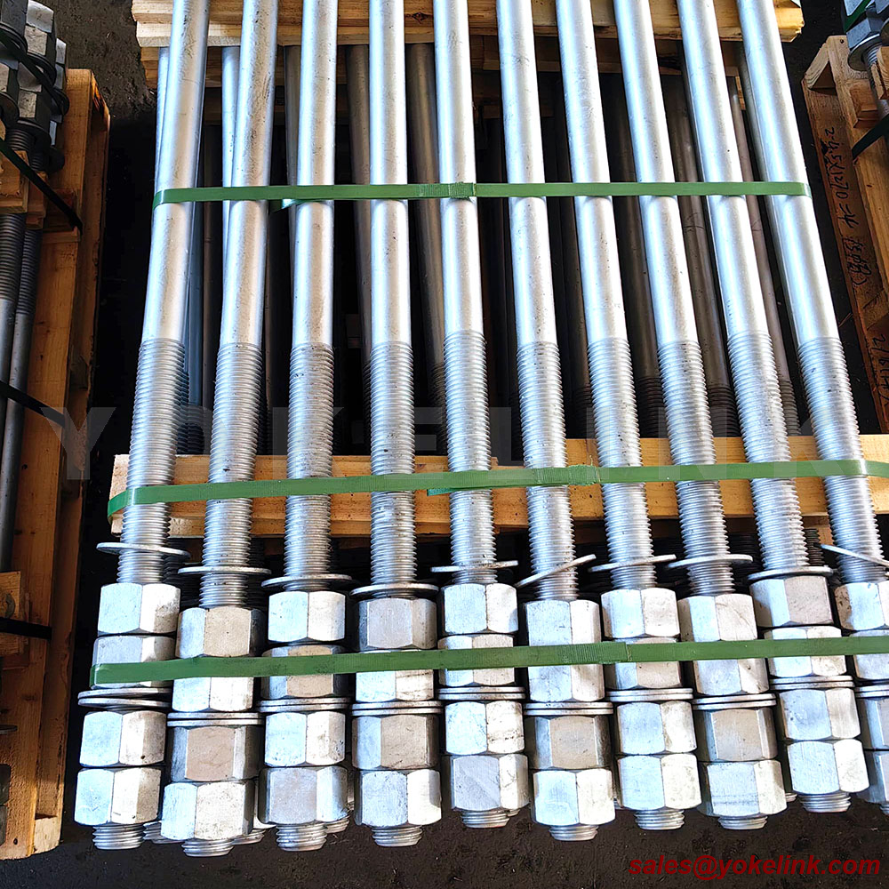 ASTM F1554 Grade 36 55 105 horgonyrudak építési horgonycsavarok F436 alátét