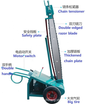 CE Certified Big Diameter Log Cross-Cutting Machine: Portable Chain Sawmill with Vertical Cutting for Wood Slashing