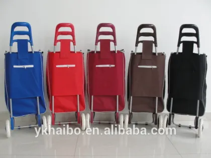haibo 600D fabric steel 2 wheel shopping trolley