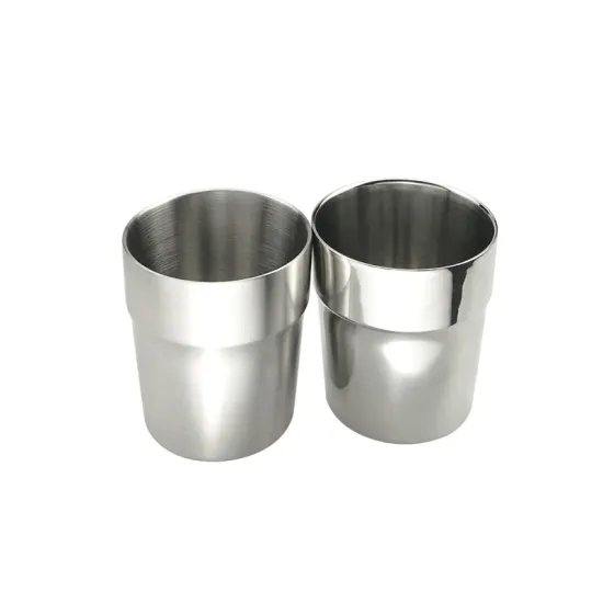 Metal Double Wall Coffee Cup With Customized Logo