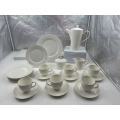 ceramic white tea set art
