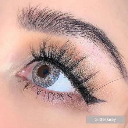 Liangguo Fresh Lady Daily Collection Glitter Gray One Day Prescription Disposable Eye Contact Lenses