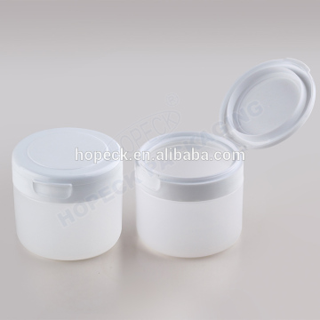 Round shape PP single wall jar with flip top cap