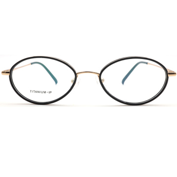 Custom Lightweight Titanium Eyeglasses Frames: Stylish Oval Design for Ladies in Small Size
