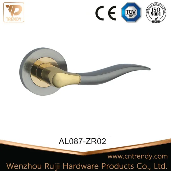 Aluminum Door Hardware Handle Lever Lock with Round Knob (Z6087-ZR02-CL)