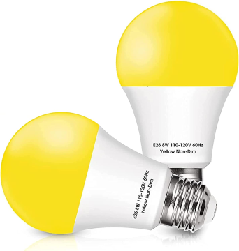 LOHAS Led Yellow Bug A19 E26 Bulb Lights - Warm Lighting Sleep-Aid for Bedrooms