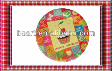 Colorful custom design party paper plates