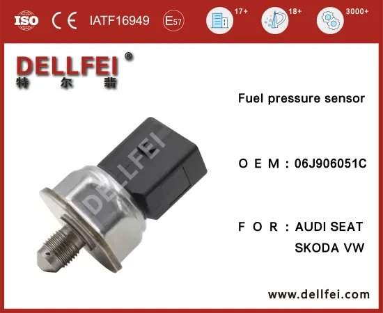 Diesel common rail pressure sensor 06J906051C for AUDI,SEAT,SKODA,VW