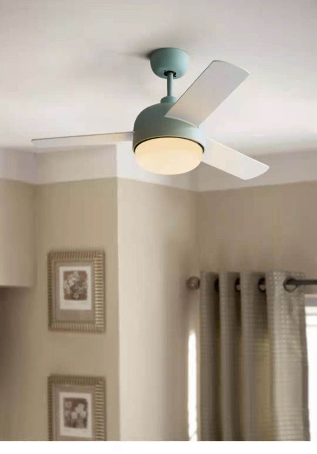 Modern fan light with remote control