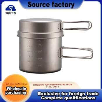 Lightweight Titanium Pot And Skillet Combo