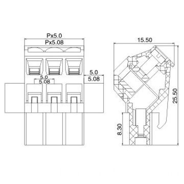 Pcba Pluggable Terminal Block Connector With 5.0 To 5.08mm Pin Spacing ...