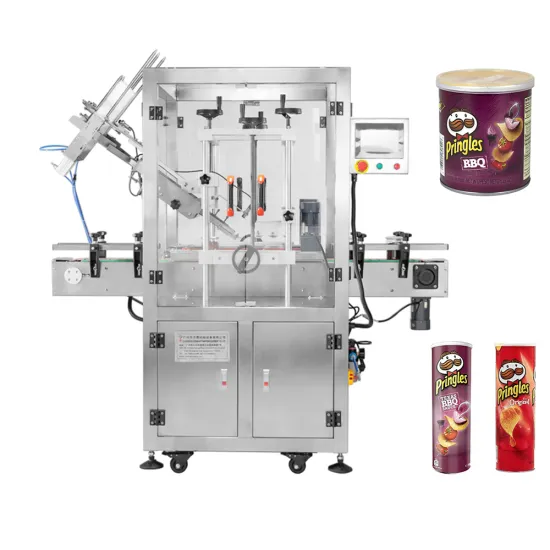 Automatic Dust Proof Lid Capping Machine for Potato Chips Jars and Tins