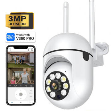 4xデジタルズーム3MP屋外WiFiカメラAIヒト追跡と暗視