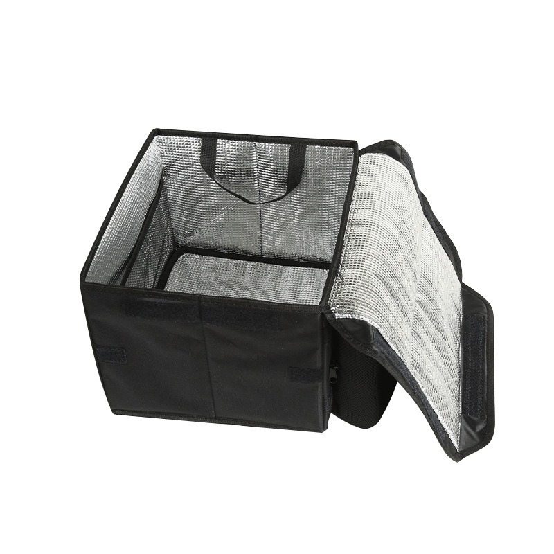 2 in 1 Oxford Car Seat Storage Box Lumbar Support Cushion 25L Foldable