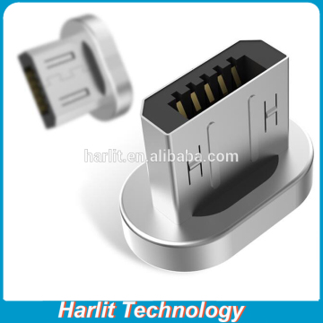 Micro USB Connector With Magnet Nylon Braided USB Charging Cable With Magnetic Micro USB Connector For Android Tablet Phone