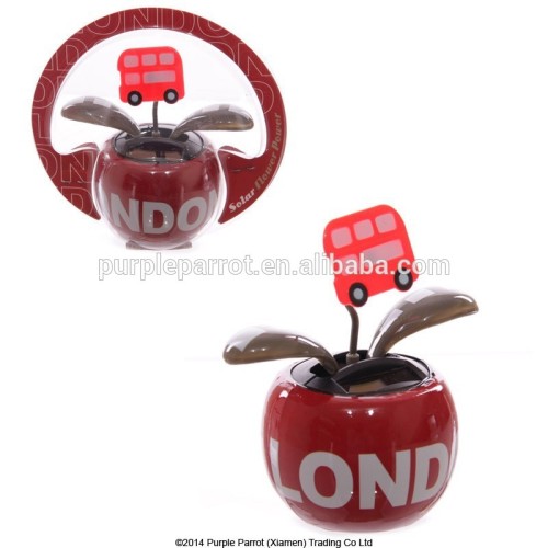 London Bus Solar Buddy/solar powered toys/flip flap/solar doll/dancing flower toy