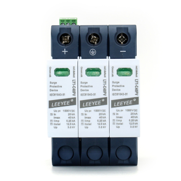 1000V solar PV 3pole DC Surge Protector SPD