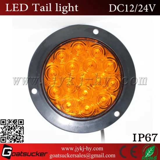 2017 12V 24V round Pmma lens dump truck LED tail lights