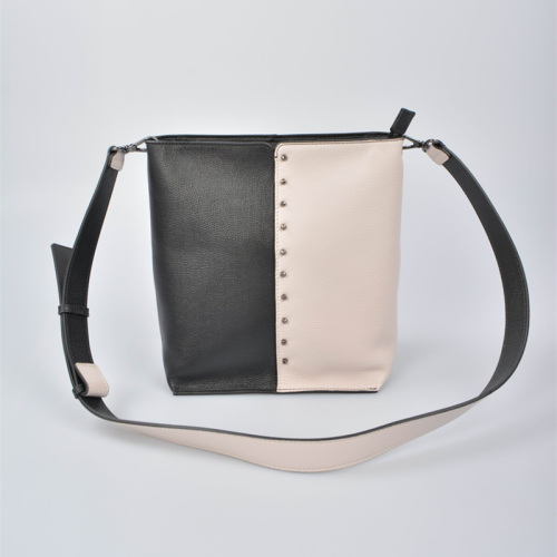 PALIO Leather Bucket Bag with middle cutting