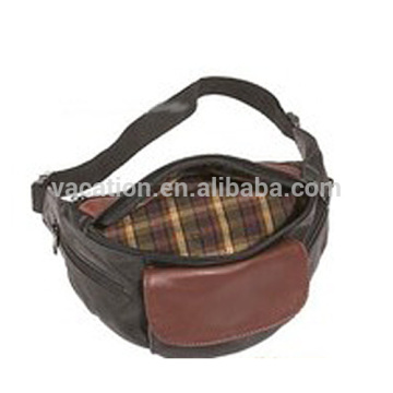 Guangzhou fashion men leather waist bag