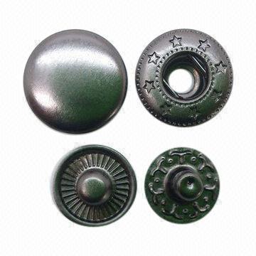 Handbags' 12mm Gunmetal Brass Metal Snap Button/Press Popper Snap