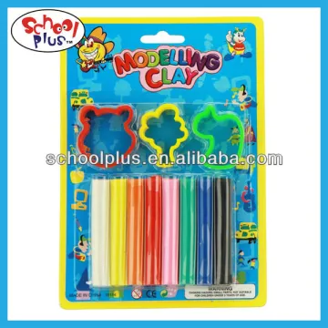 9 colors non-toxic modeling clay packed in blister card