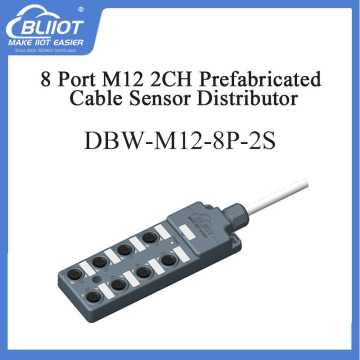 Flexible Compact M12 8Port IP69K Waterproof IO Module Prefabricated Cable Relay Junction Box for Industrial Automation