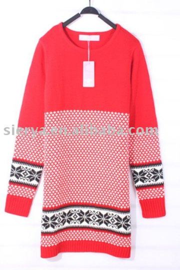 ladies fashion sweater(sweater dress)