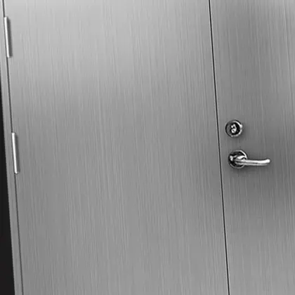 security fire rated double leaf stainless steel door