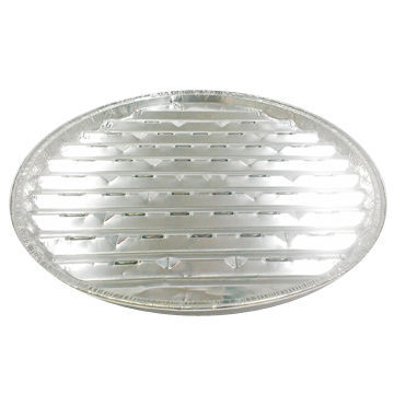 Disposable Round Aluminum Foil BBQ Tray, Eco-friendly, SGS and FDA Marks