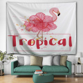 Flamingo Tapestry Flower Tropical Theme Wall Hanging Pink Vintage Tapestry for Livingroom Bedroom Home Dorm Decor