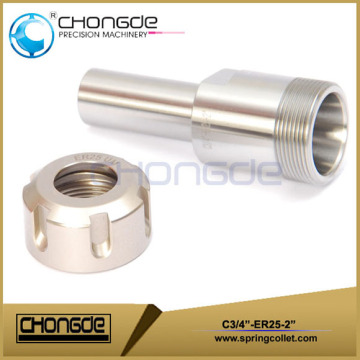 High Quality ER25UM 3/4" Collet Chuck With Straight Shank 2"