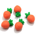 Resin Beads 3D Red Carrot Fairy Garden Toys Kids Pendants Necklace Making Handmade Keychain Ornament Girls Earring Accessory