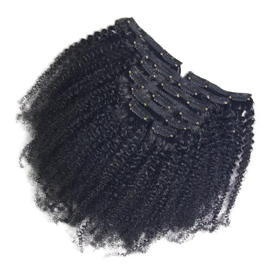 Customized service accepted Indian human hair clip hair