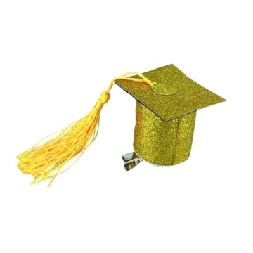 Hot Sale Gold Mini Glitter Hat Clip for Graduation Party Hair Accessories