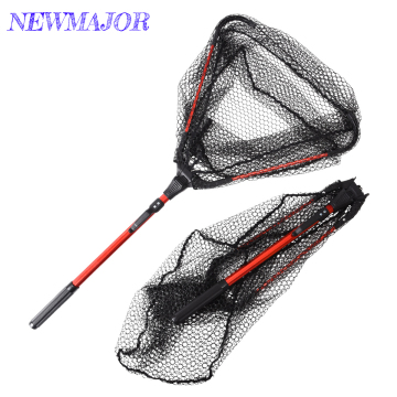 Net de pêche triangle en alliage en aluminium rétractable avec maille en nylon étanche