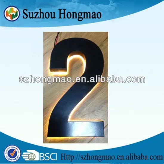 Stainless Street Lamp Led Illuminated House Number Light