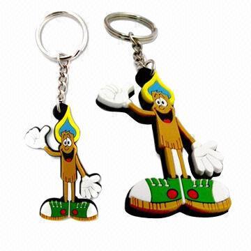 Promotional soft PVC rubber keychains/keyring