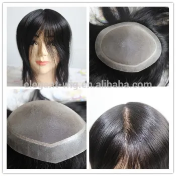 Elegant-wig free part hairpieces thick density, peruvian virgin human hair piece natrual hairline