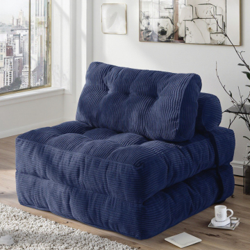 Bequemes Klappsofa Bett mit Kissen und Rückenstütze