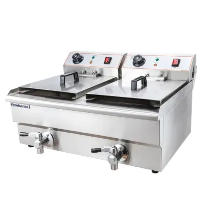 Kitchen Equipment Restaurant Hotel 2-Tank 2-Basket Electric Fryer